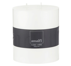 3 Wick Candle 12.5x15cm White