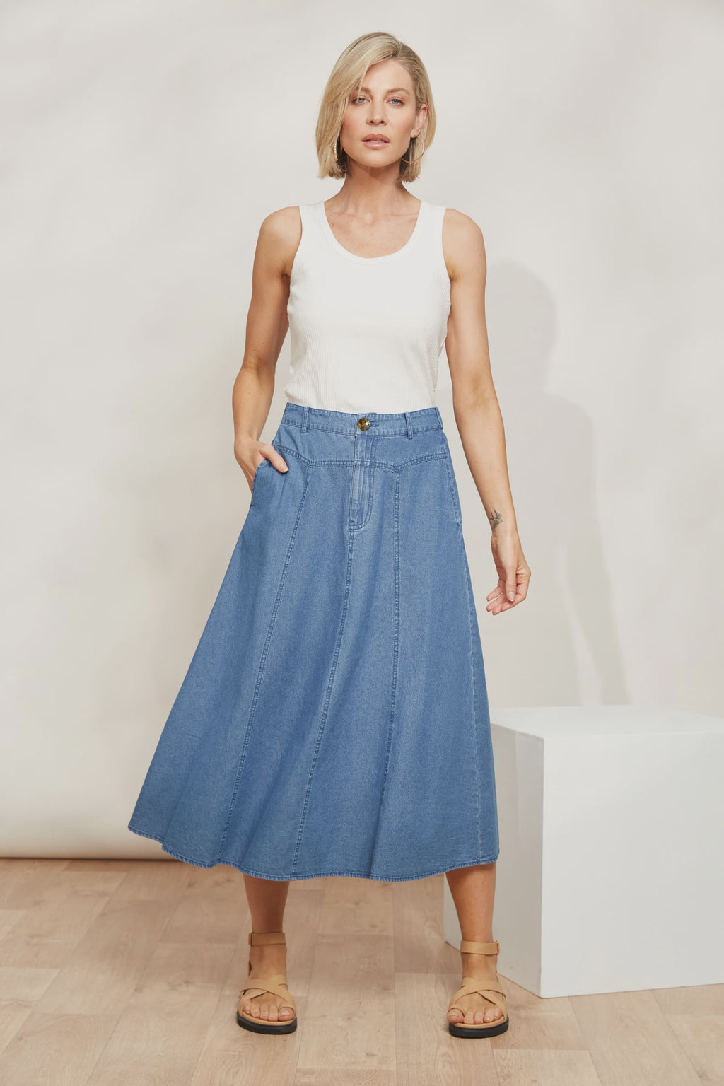 Playa Midi Skirt Denim