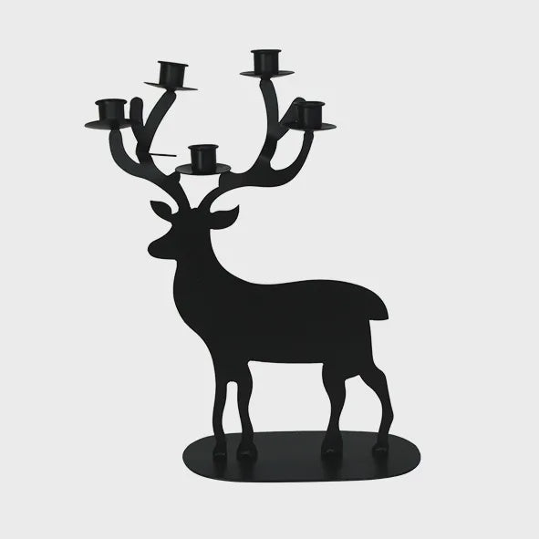 Iron Reindeer Candleholder Large