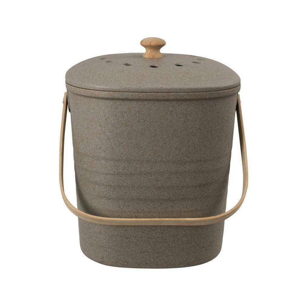 Bamboo Square Compost Bin  Grey