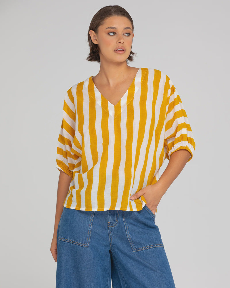 Sami Top Tropical Stripe