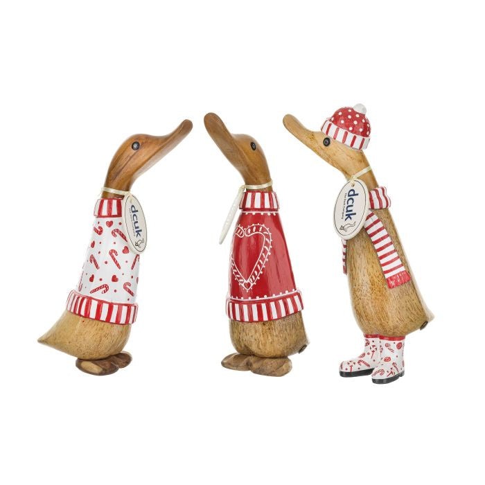 Candy Cane Christmas Duckling Asst