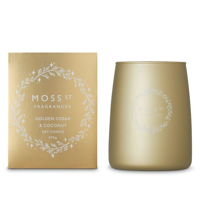 Golden Cedar & Coconut Large Candle 370g