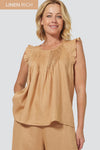 La Vie Frill Top Caramel