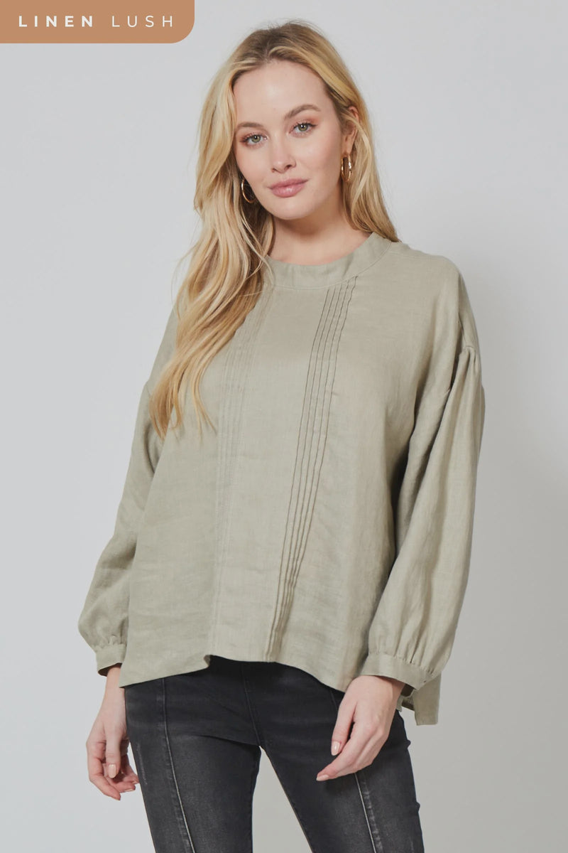 Wintour Pleat Blouse Peyote