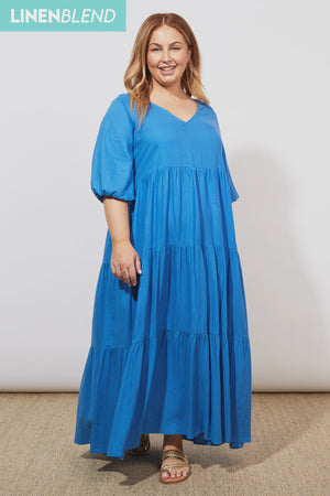 Tanna Tiered Maxi Cobalt