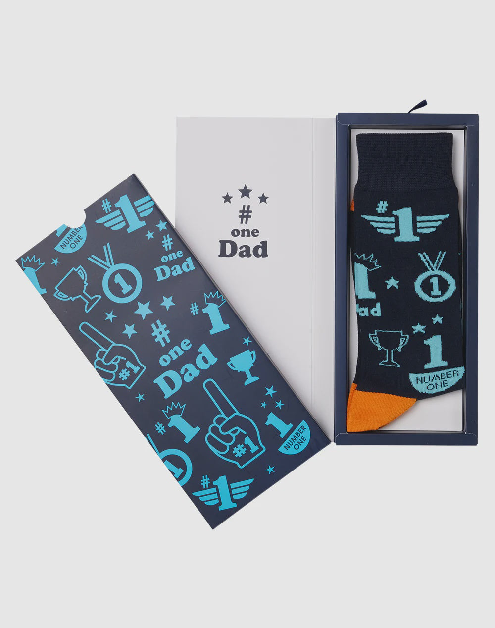 Top Dad Sock Card Navy