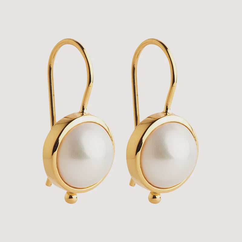 Garland Pearl Earring Yellow