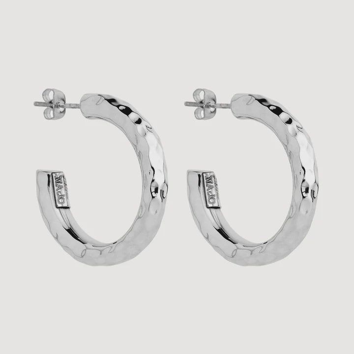 Moonglow Silver Hoop Earring