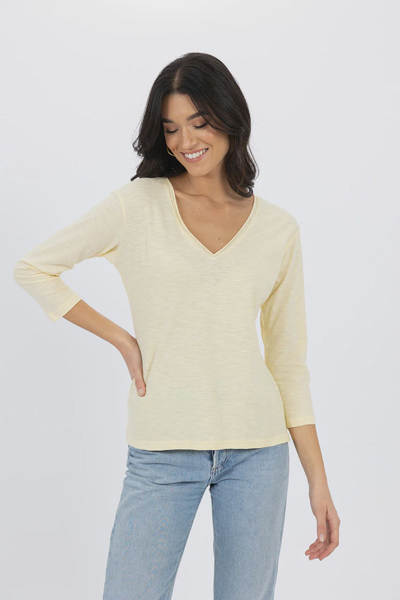 Stella V Neck Lemon