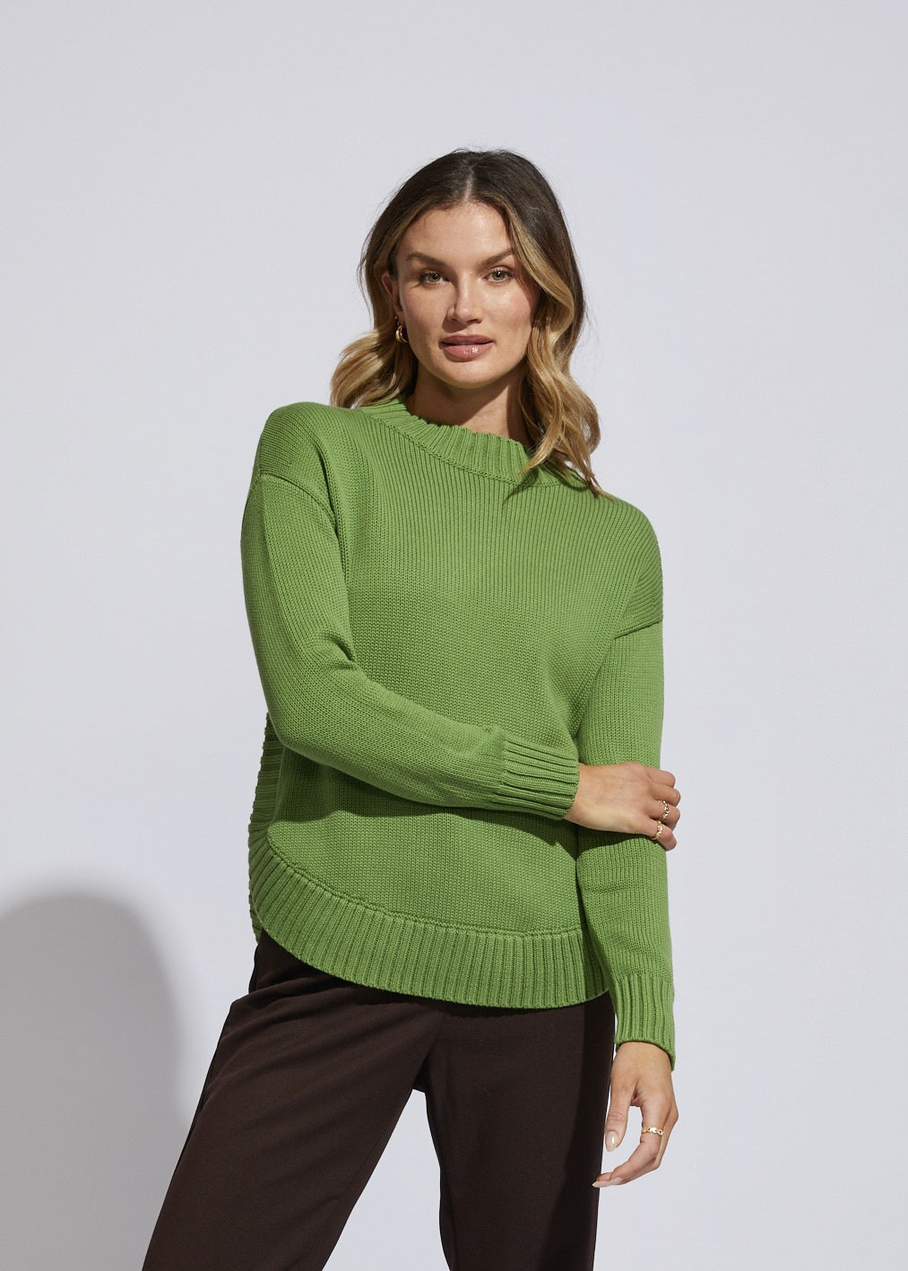 Chunky Cotton Jumper Pickle