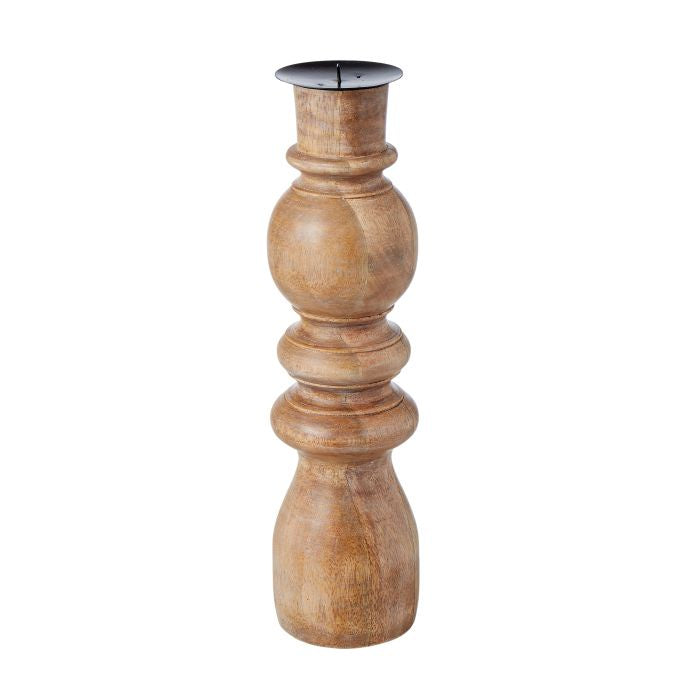 Country Wooden Candle Holder 41cm