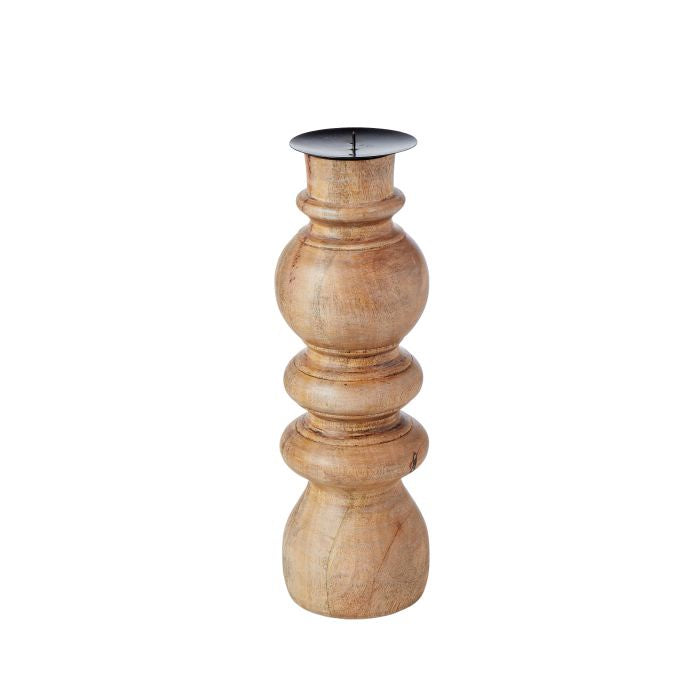 Country Wooden Candle Holder 33cm