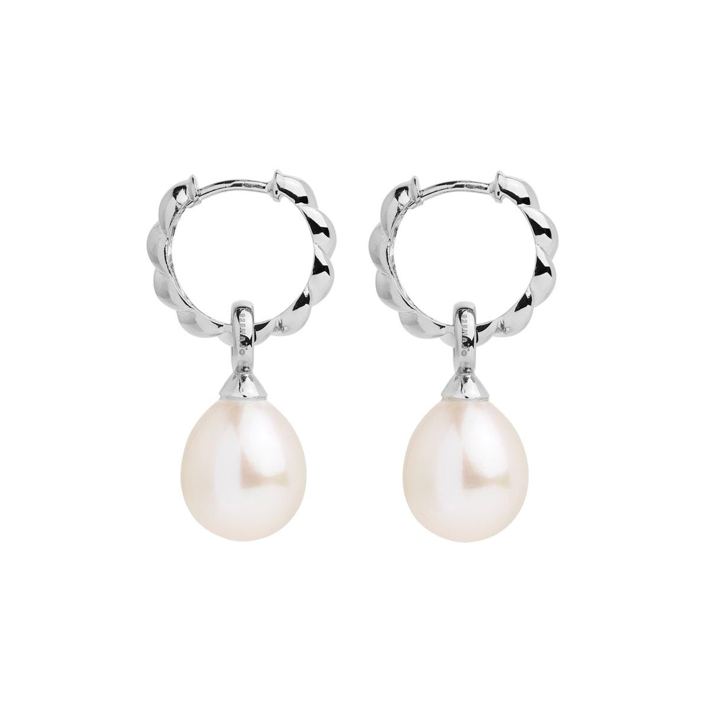 Dew Drop Silver Pearl Earrings