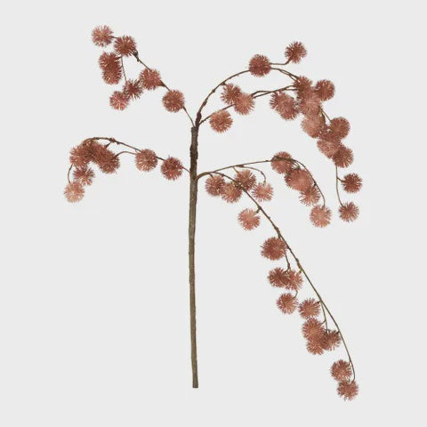 Pom Pom Leaf Branch Dark Pink